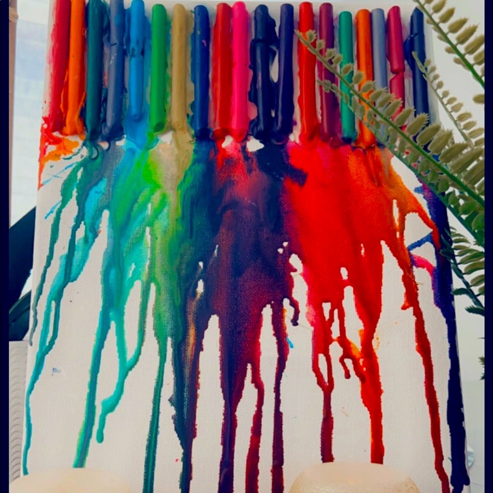 Melted crayon art